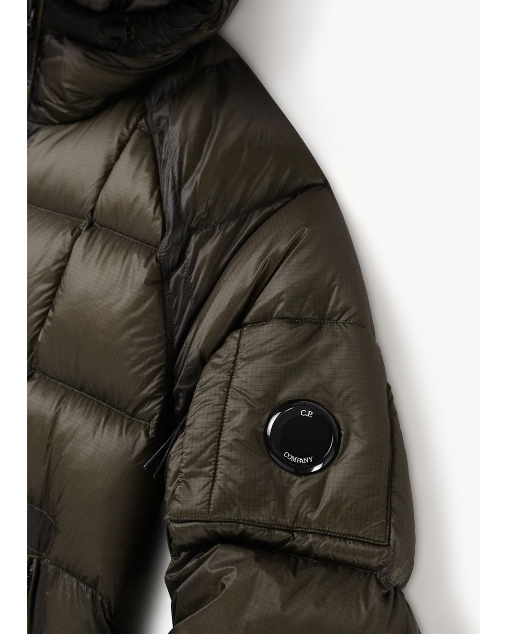 C.P. Company Mens D.d.shell Hooded Down Jacket In Olive