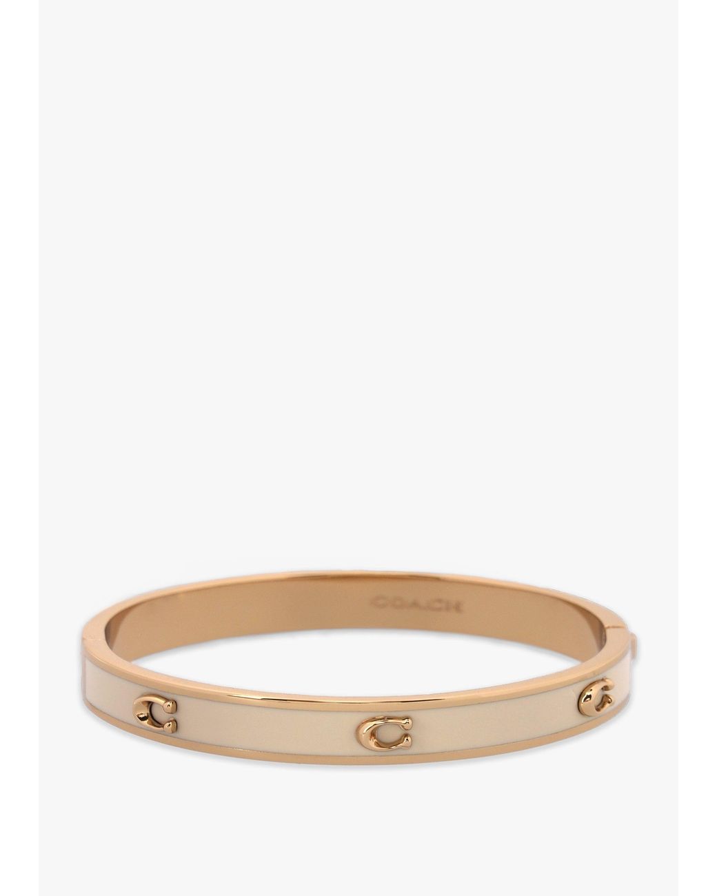 COACH Natural 6Mm Signature Enamel & Hinge Bangle