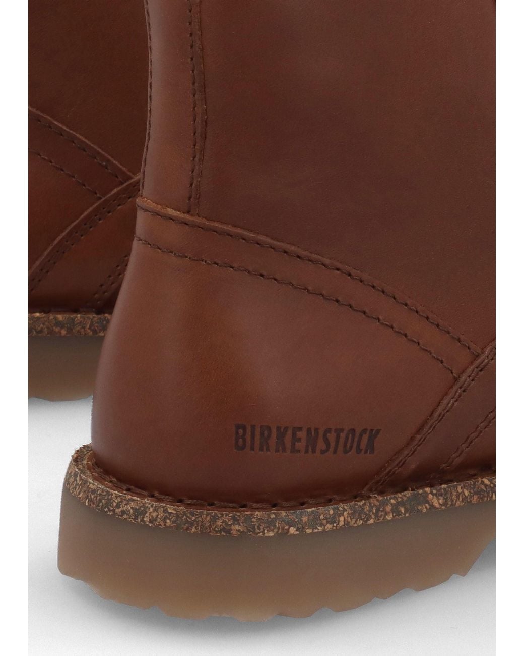 Birkenstock Brown Bryson Natural Leather Cognac Lace Up Ankle Boots