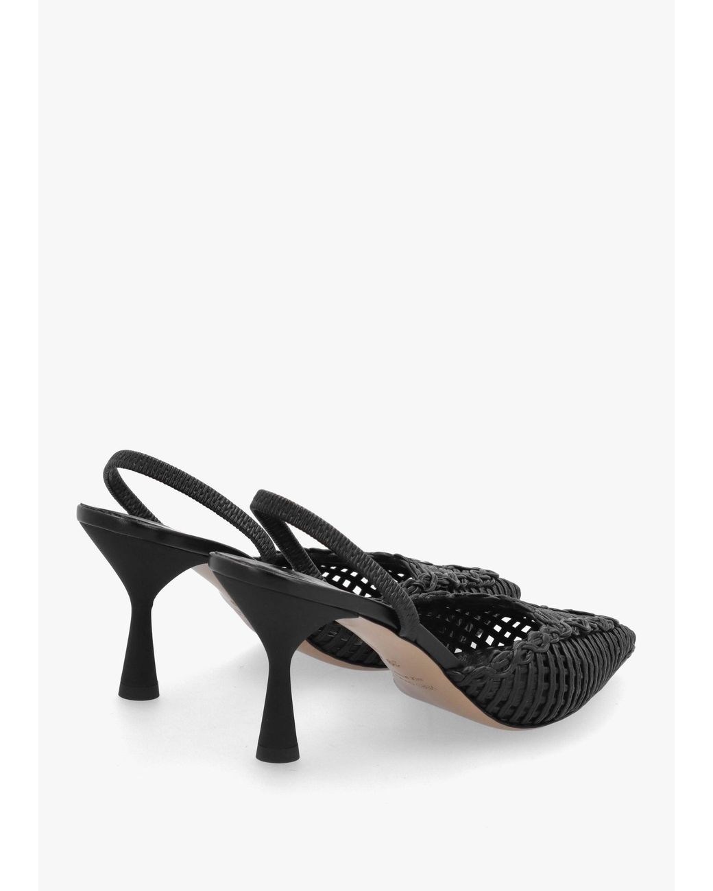 Daniel Black Tiffi Woven Sling Back Mid Heel Court Shoes
