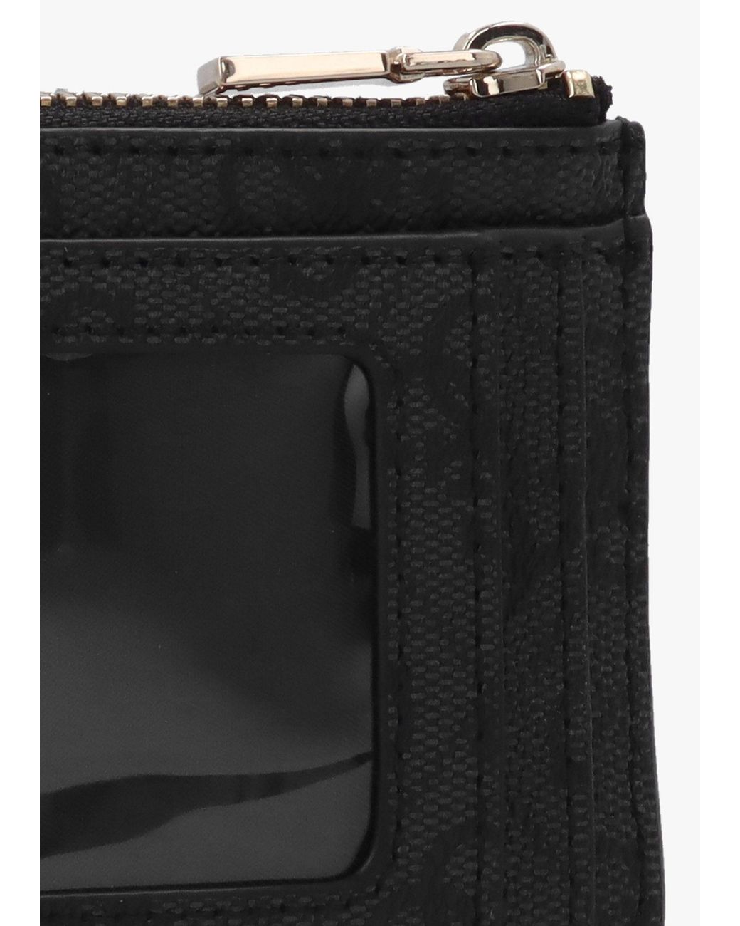 Guess Black Laurel Ii Coal Logo Credit Card Purse