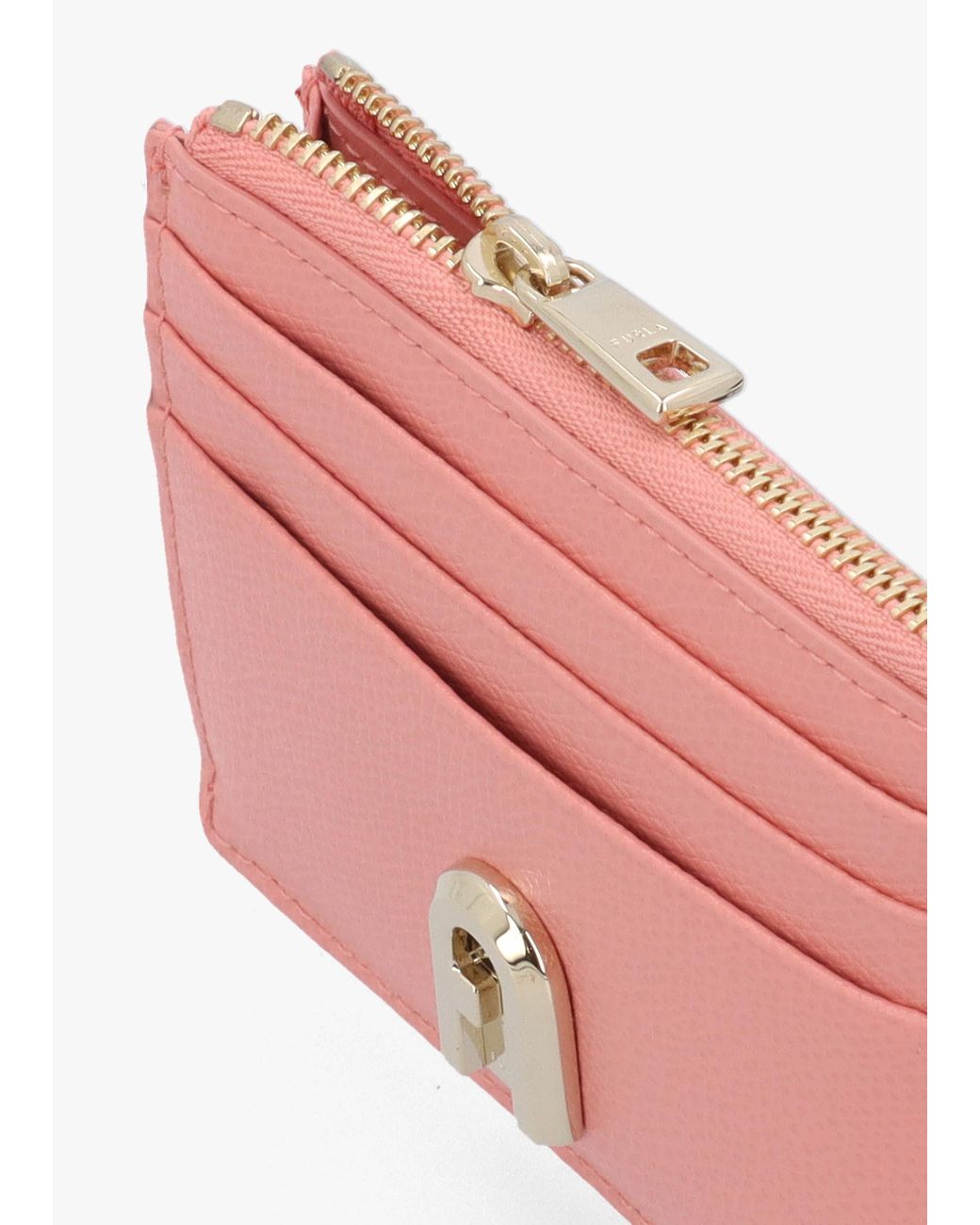 Furla Pink 1927 S Card Case W/Zip