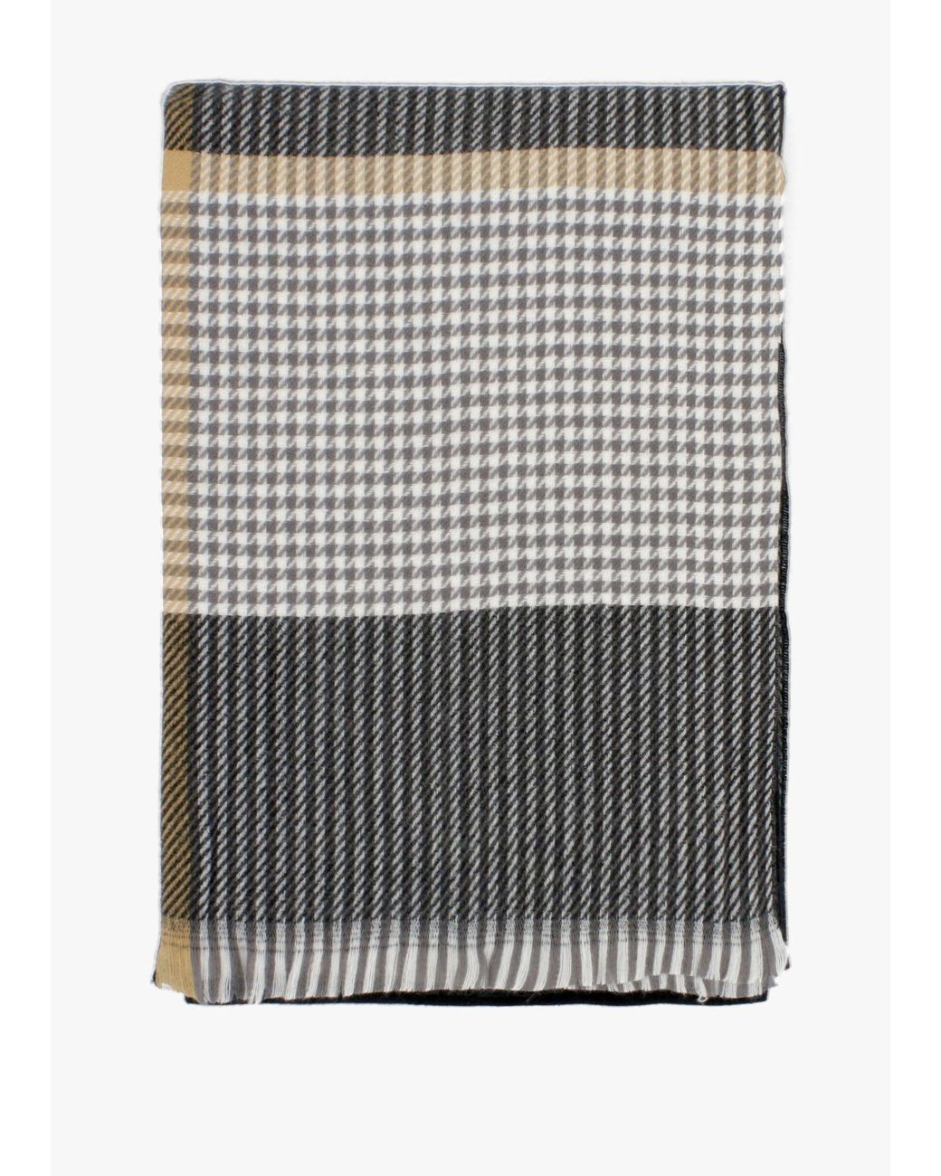 Barbour Gray Melody Charcoal Check Scarf