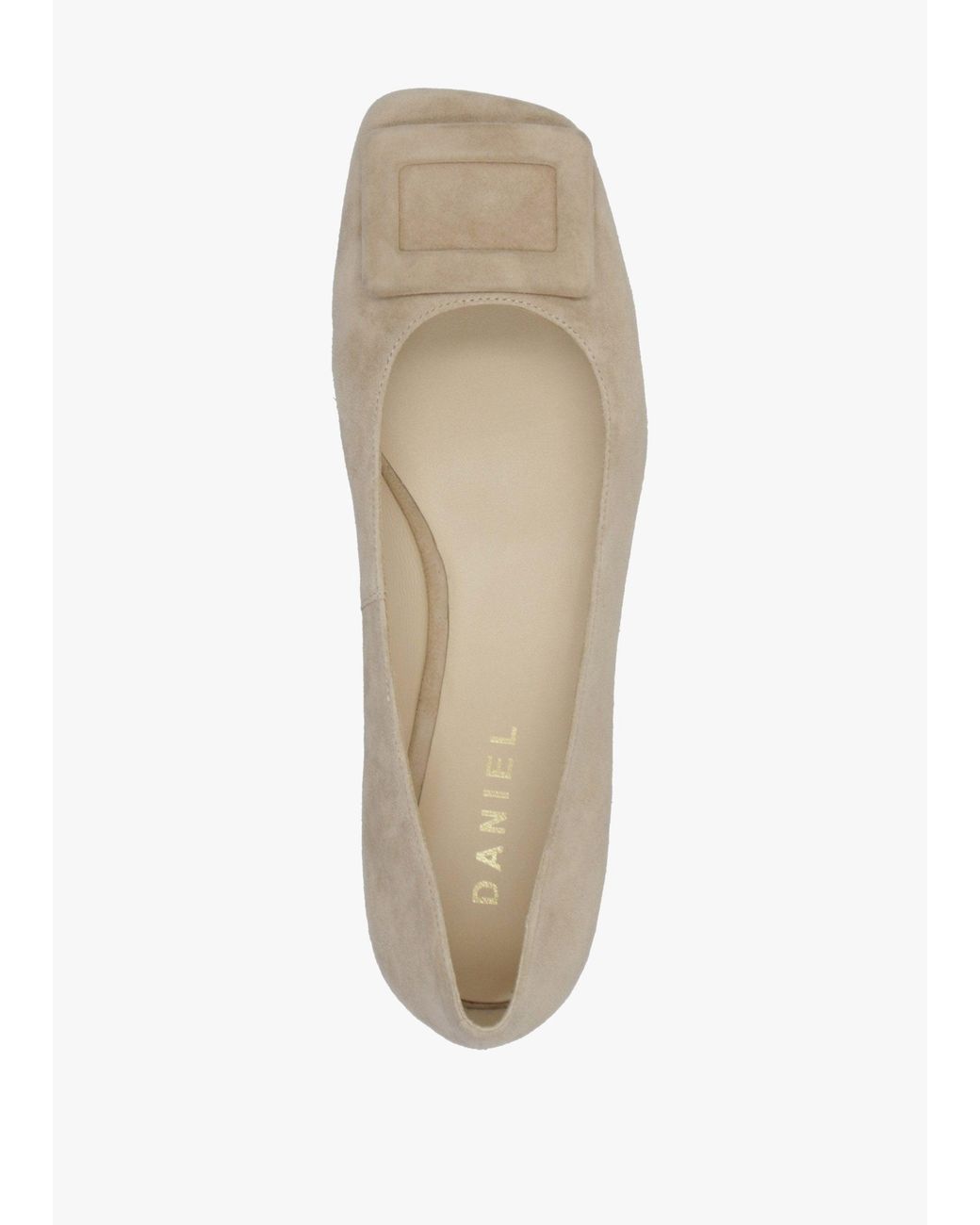 Daniel Natural East Buckle Trim Flat Pumps
