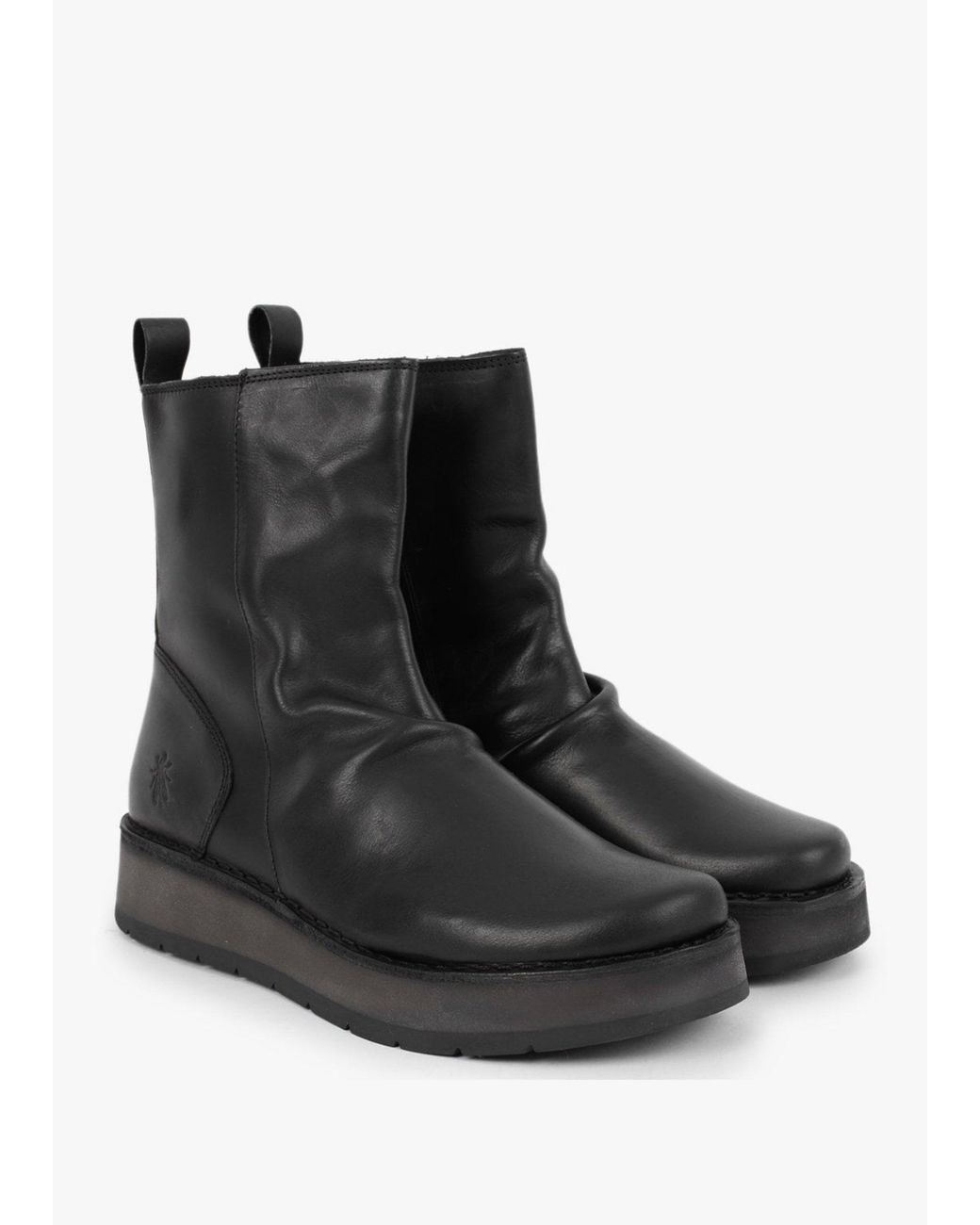 Fly London Black Reno Ankle Boots