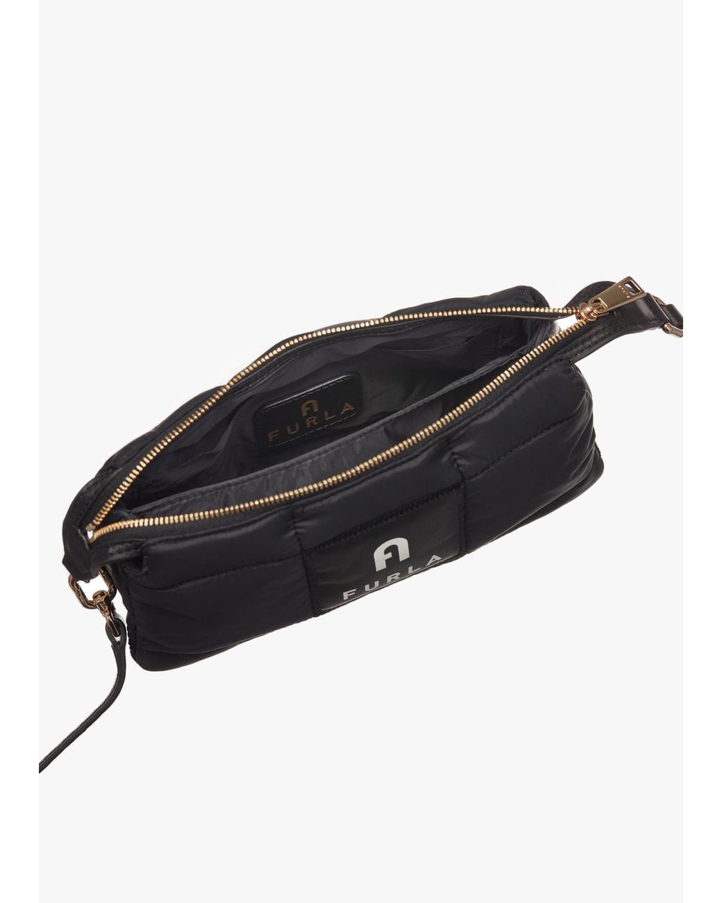 Furla Black Piuma Mini Shoulder Bag