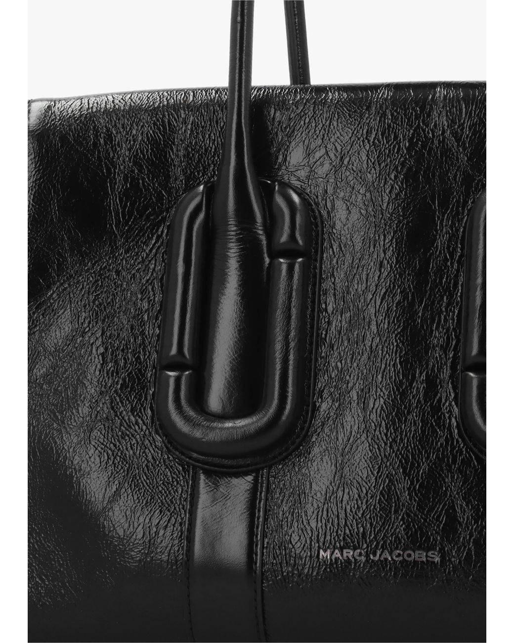 Marc Jacobs Black Babe City Crinkle Leather Tote Bag