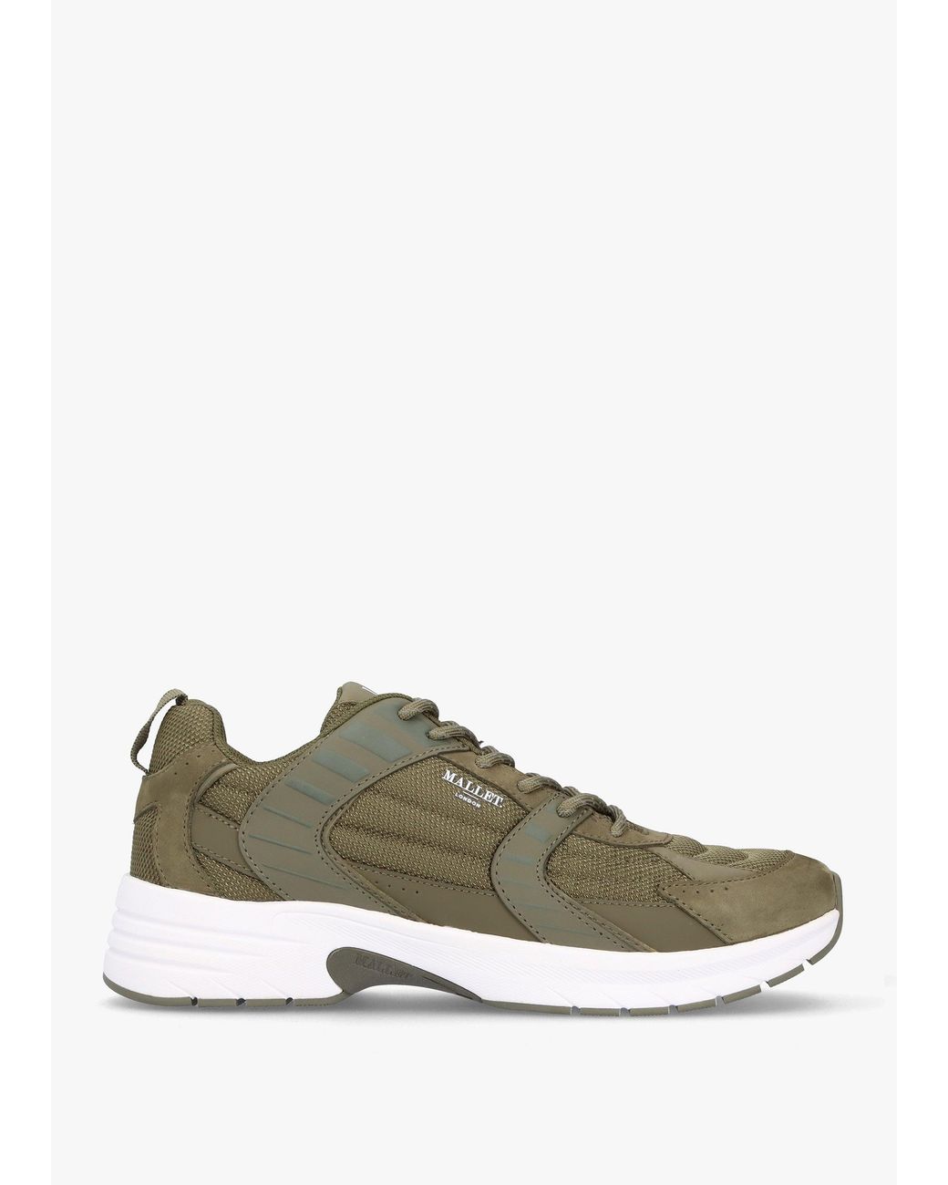Mallet Green Holloway Reflect Khaki Trainers
