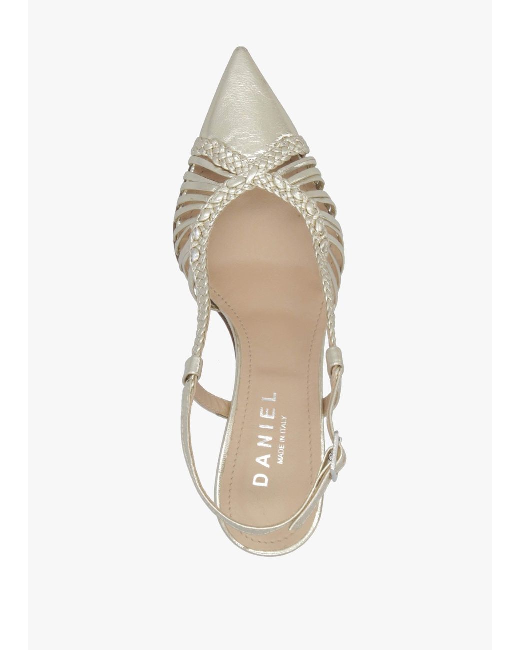 Daniel White Nuri Plaited Cage Heel Sling Backs