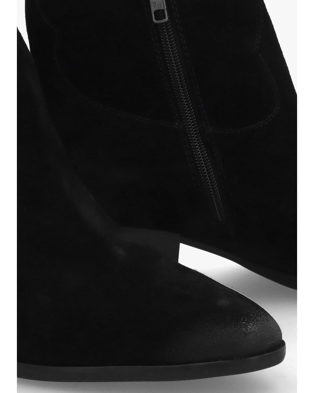 Ash Black Fame Western Ankle Boots
