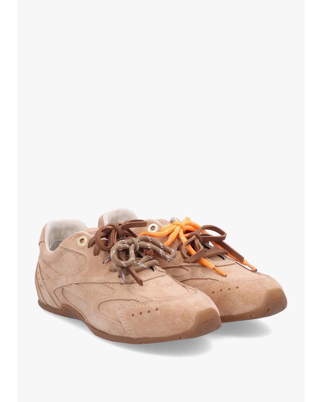 Bronx Brown Myr-Aa Mocha Mousse Suede Low Top Trainers