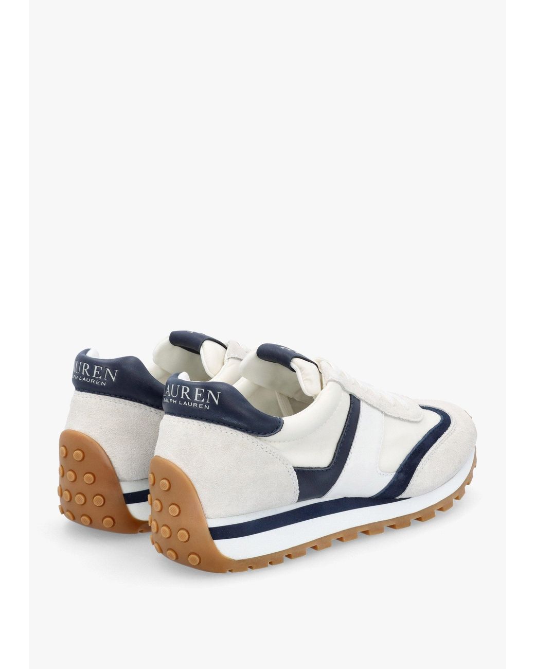 Ralph Lauren White Dani Snow & Leather & Suede Trainers