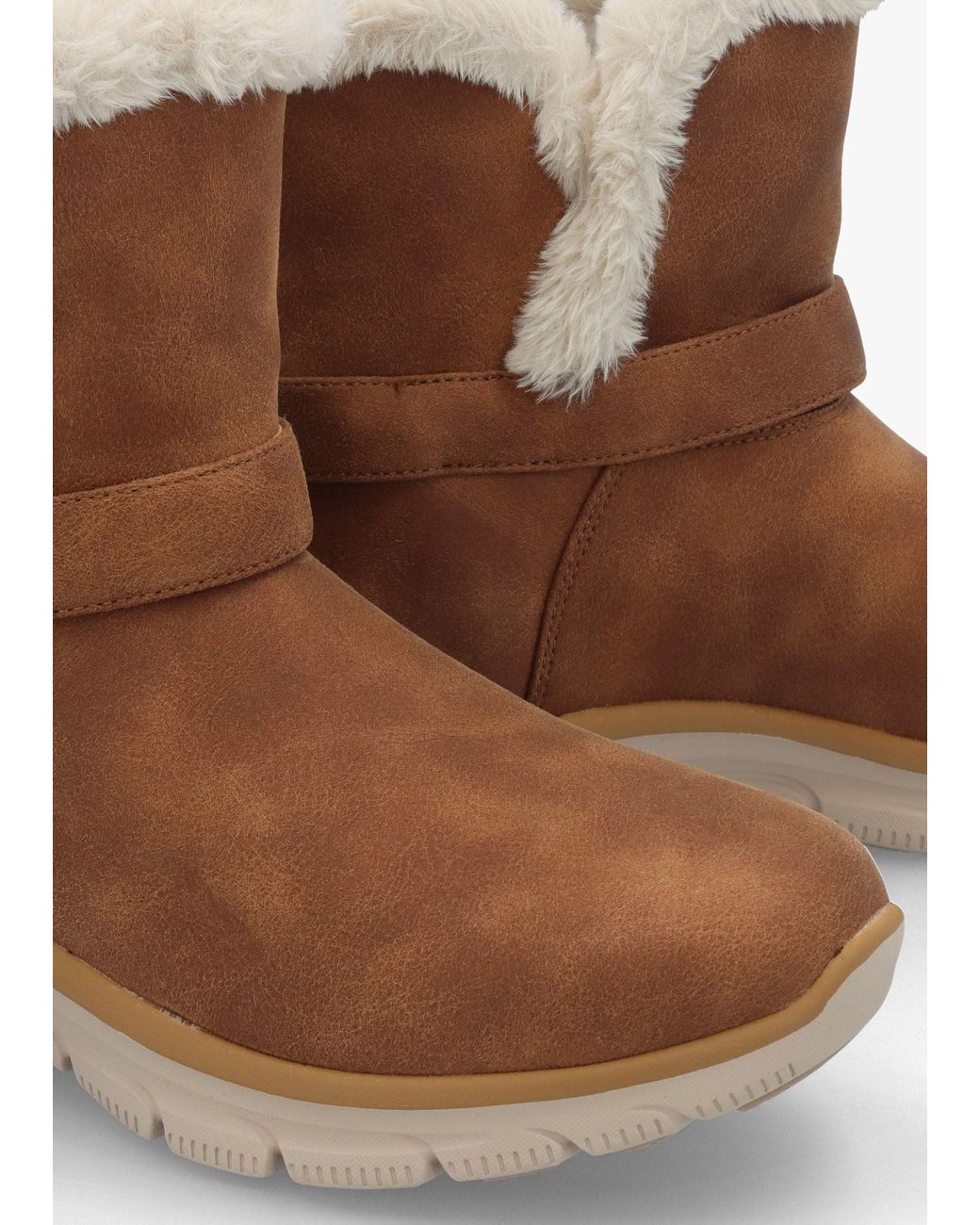 Skechers Brown Vegan Slip-Ins Relaxed Fit Easy Going Dreams Mover Chestnut Ankle Boots