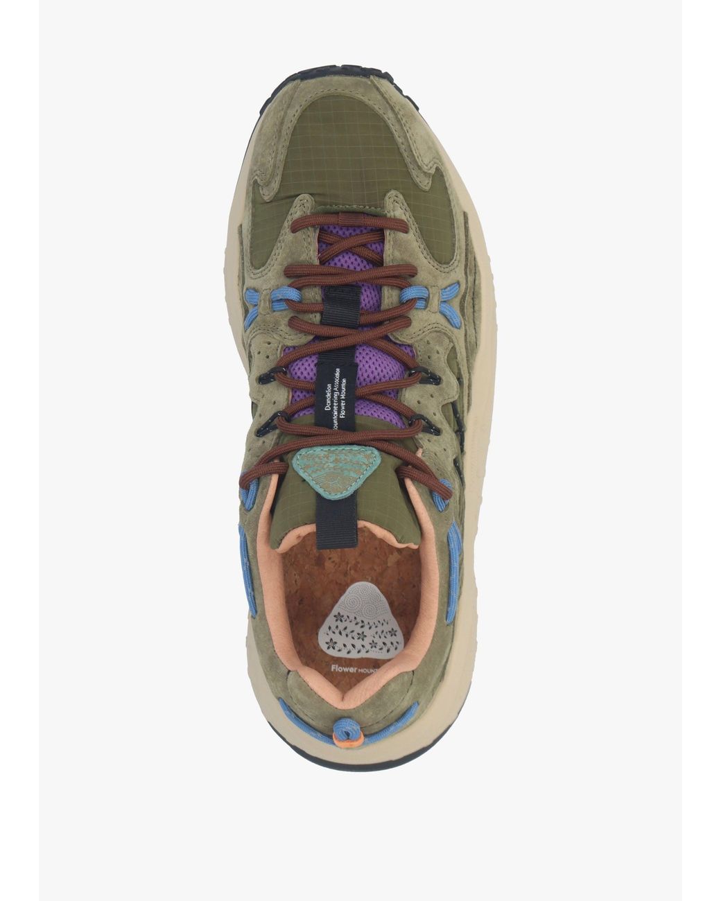 Flower Mountain Green Yamabushi Uni Suede & Nylon Trainers