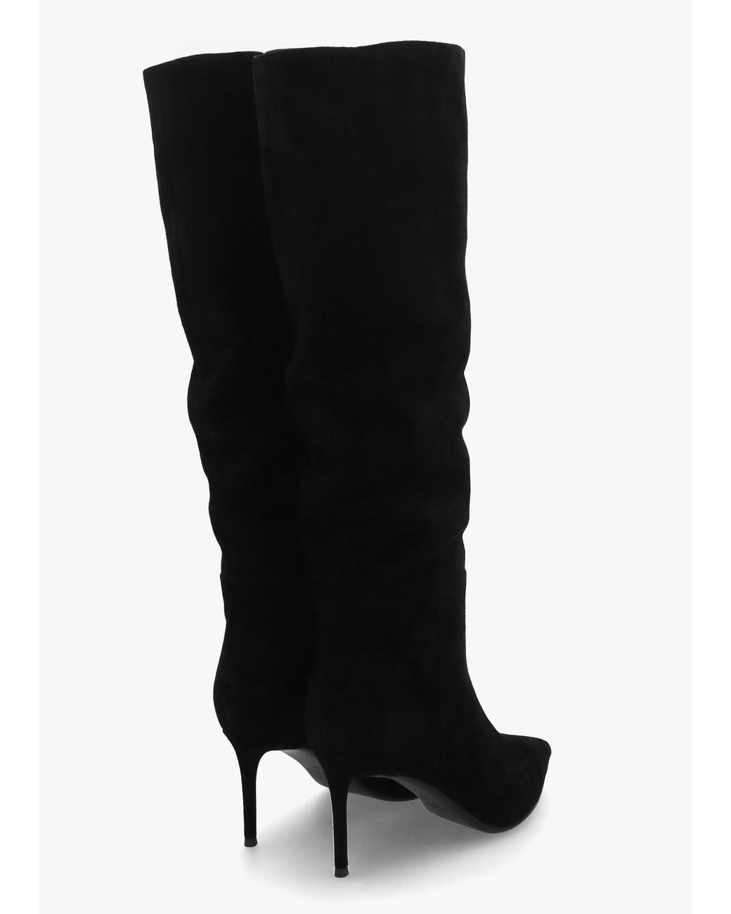 Daniel Black Suched Heeled Knee Boots