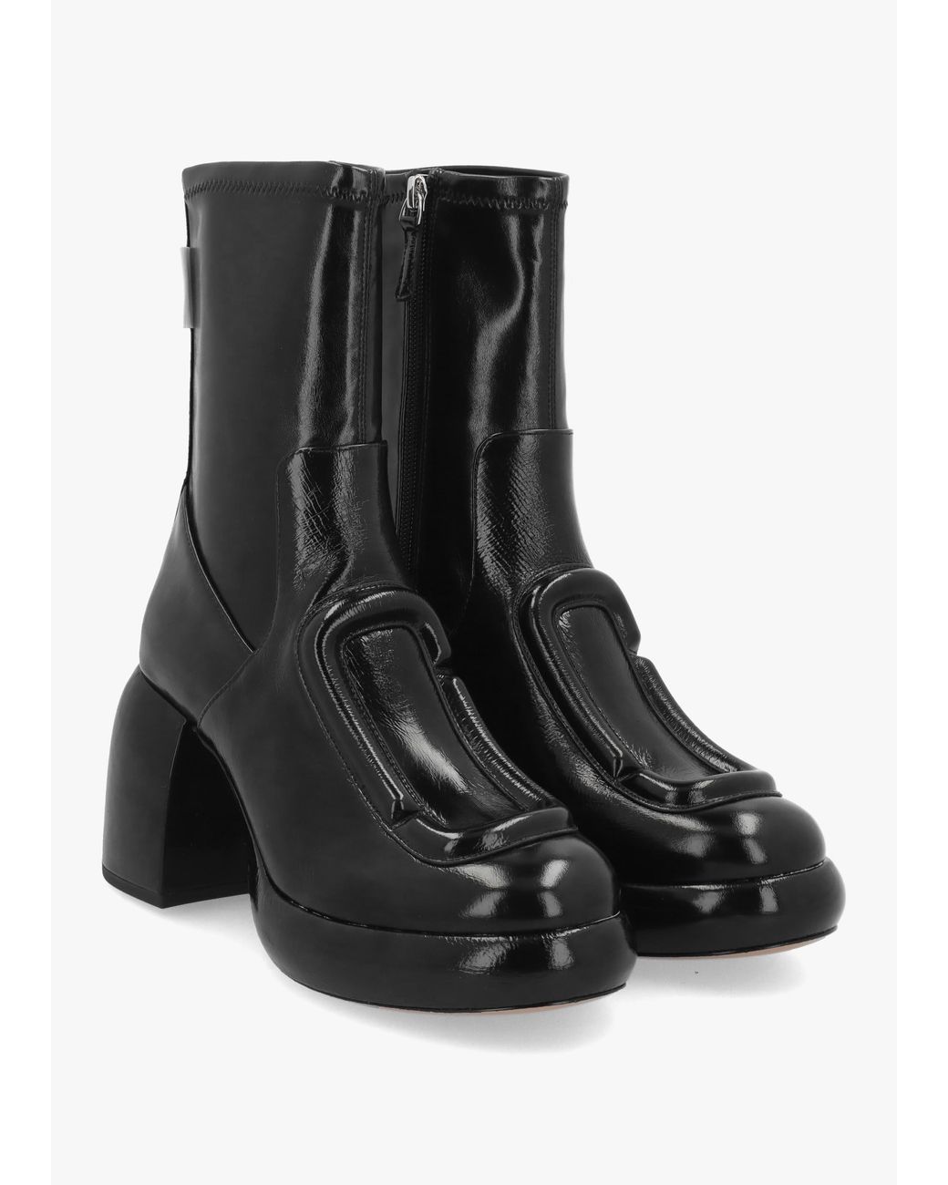 Marc Jacobs Black The Pop J Marc Leather Platform Ankle Boots