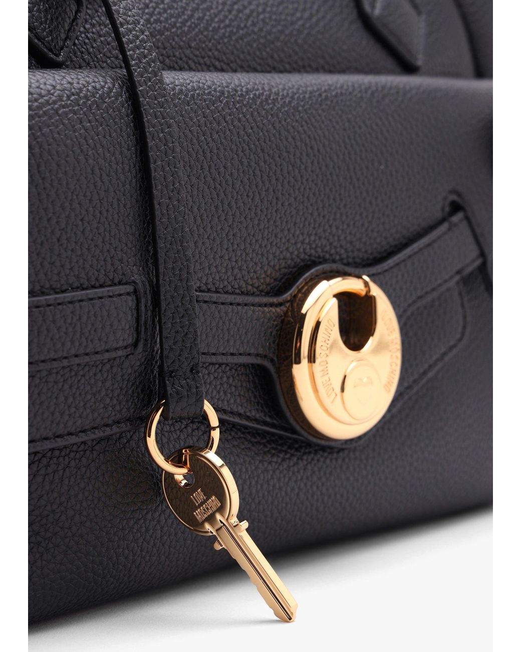 Love Moschino Blue Padlock Tote Bag