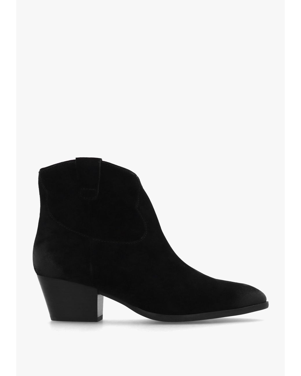 Ash Black Fame Western Ankle Boots