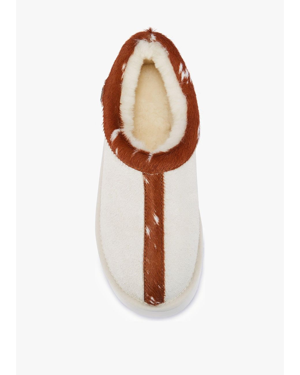 Australia Luxe White Outback Cream Suede Platform Slippers