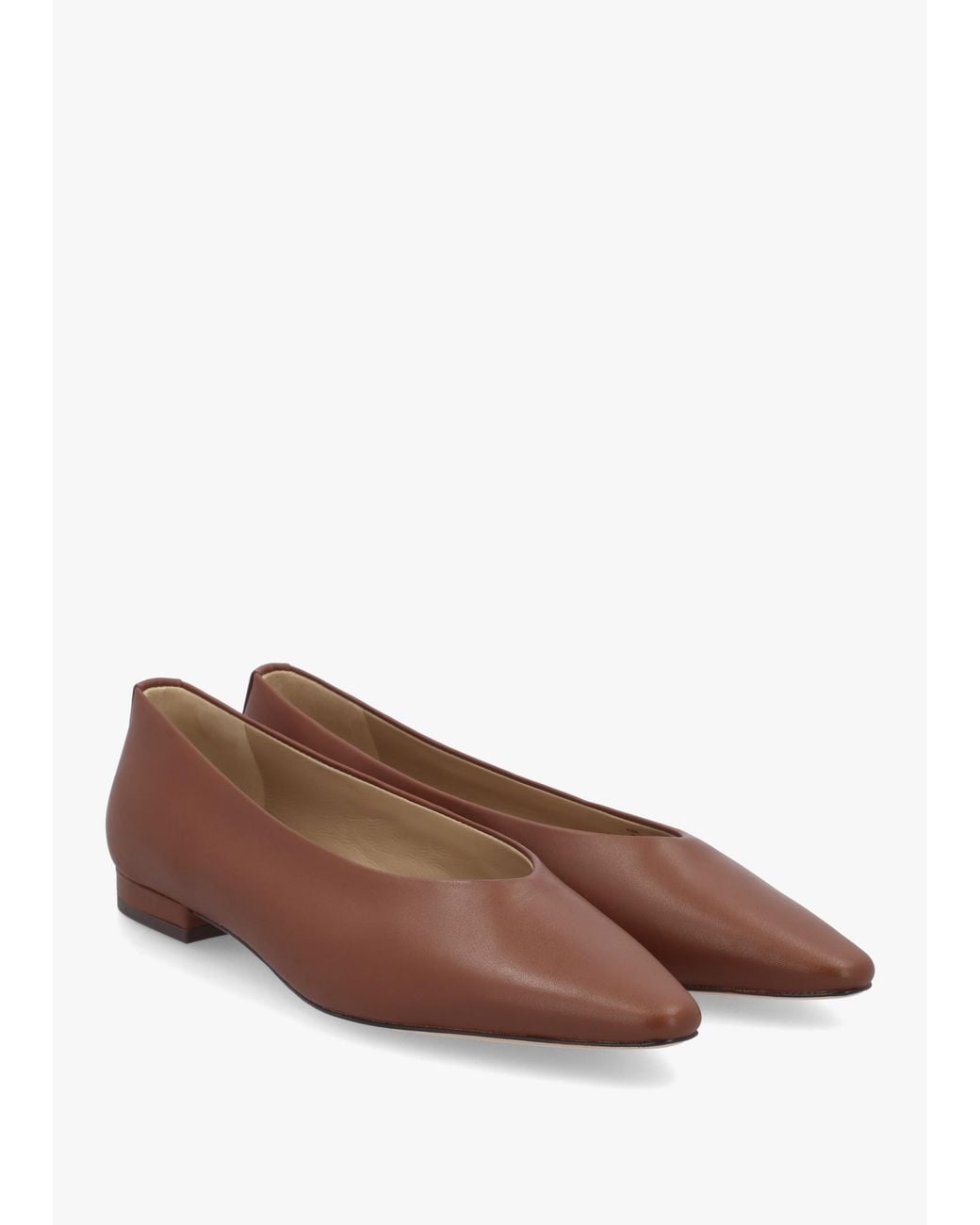 Ralph Lauren Brown Audri Lauren Ballerina Pumps