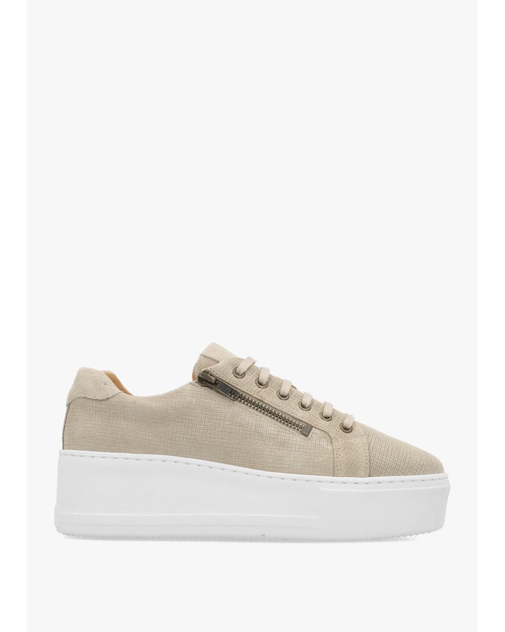 Daniel White Vippy Textured Suede Flatform Trainers