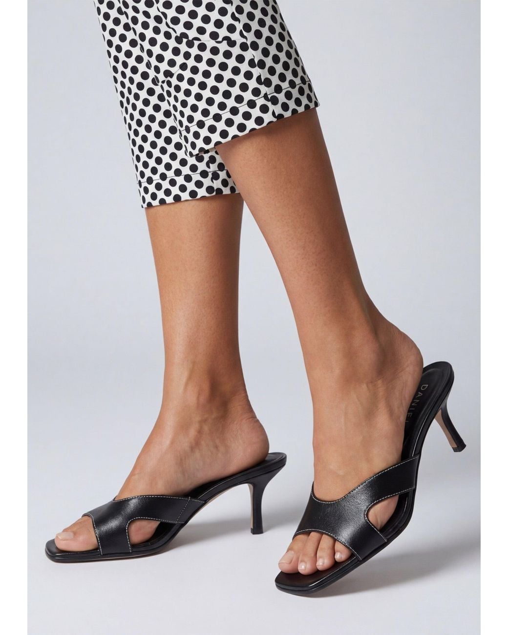 Daniel White Sule Mid Heel Mules