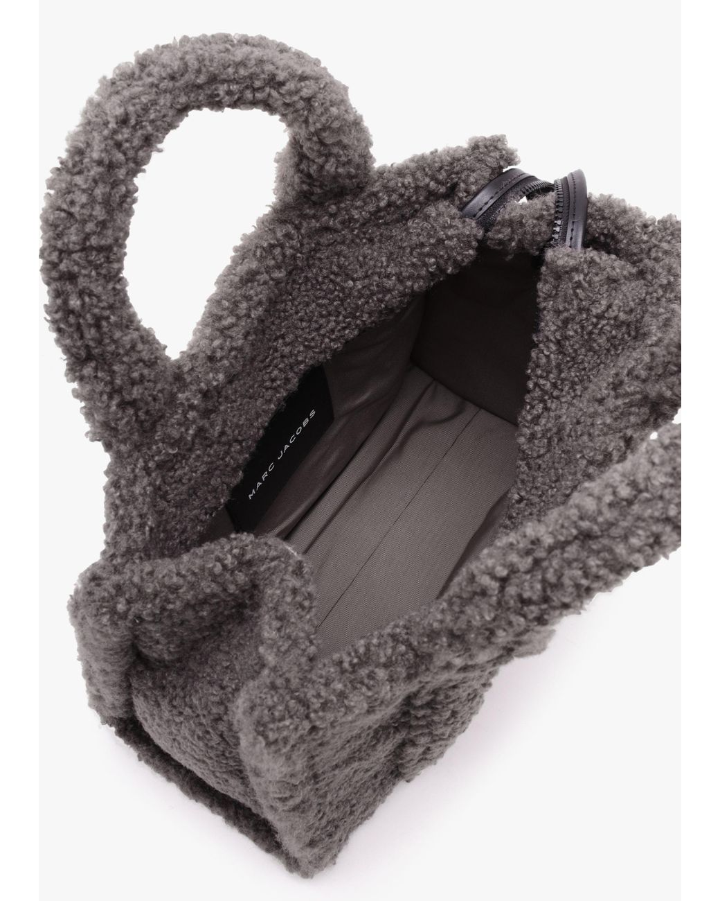 Marc Jacobs The Teddy Medium Grey Tote Bag in Black