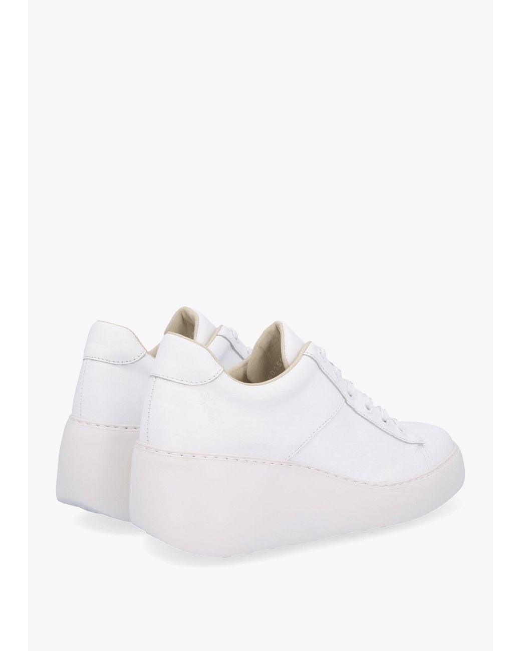 Fly London White Delf Ii Wedge Trainers