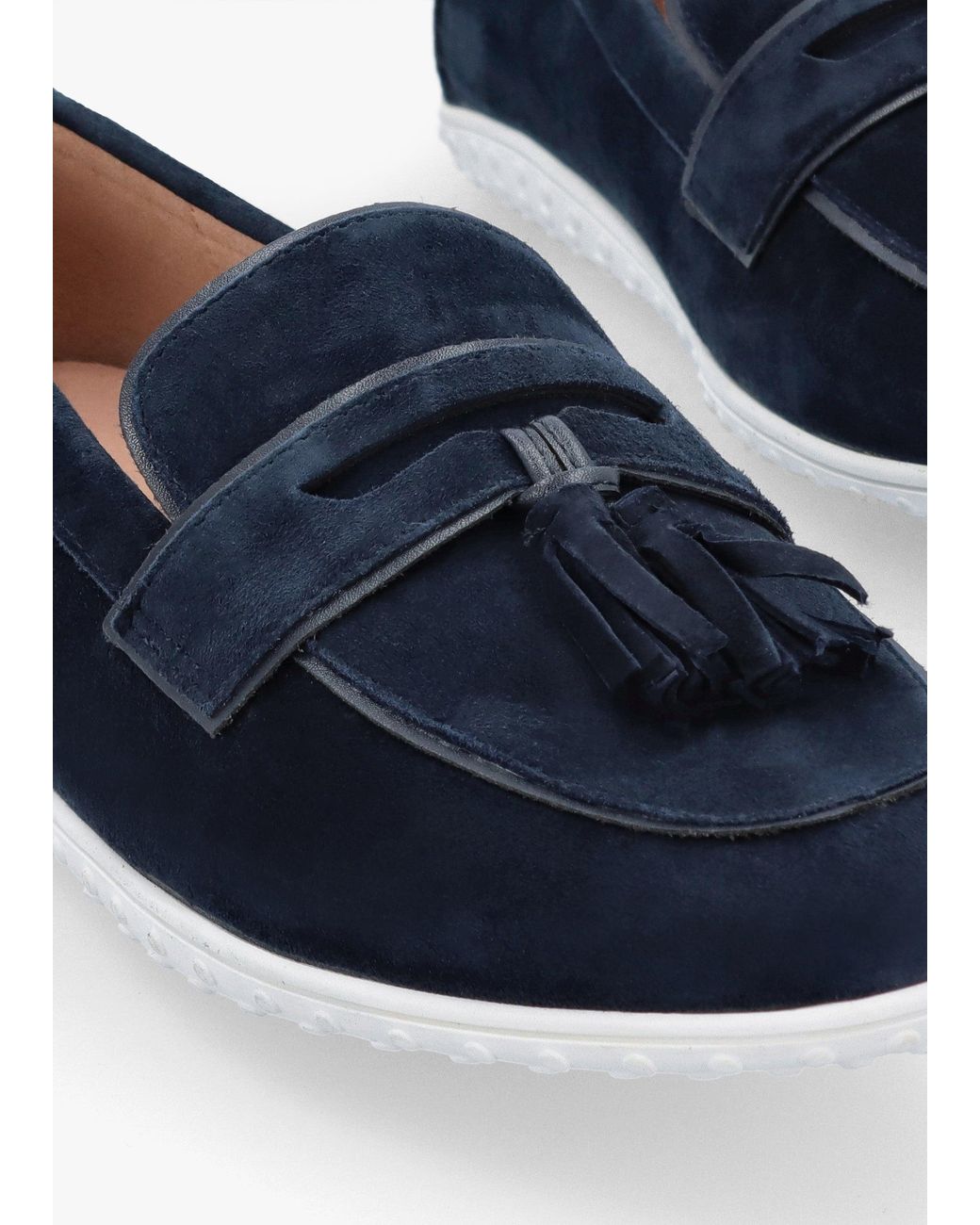 Moda In Pelle Blue Elinia Tassel Loafers