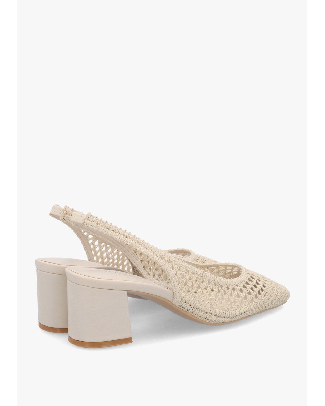 Daniel White Rosie Woven Sling Back Heeled Court Shoes