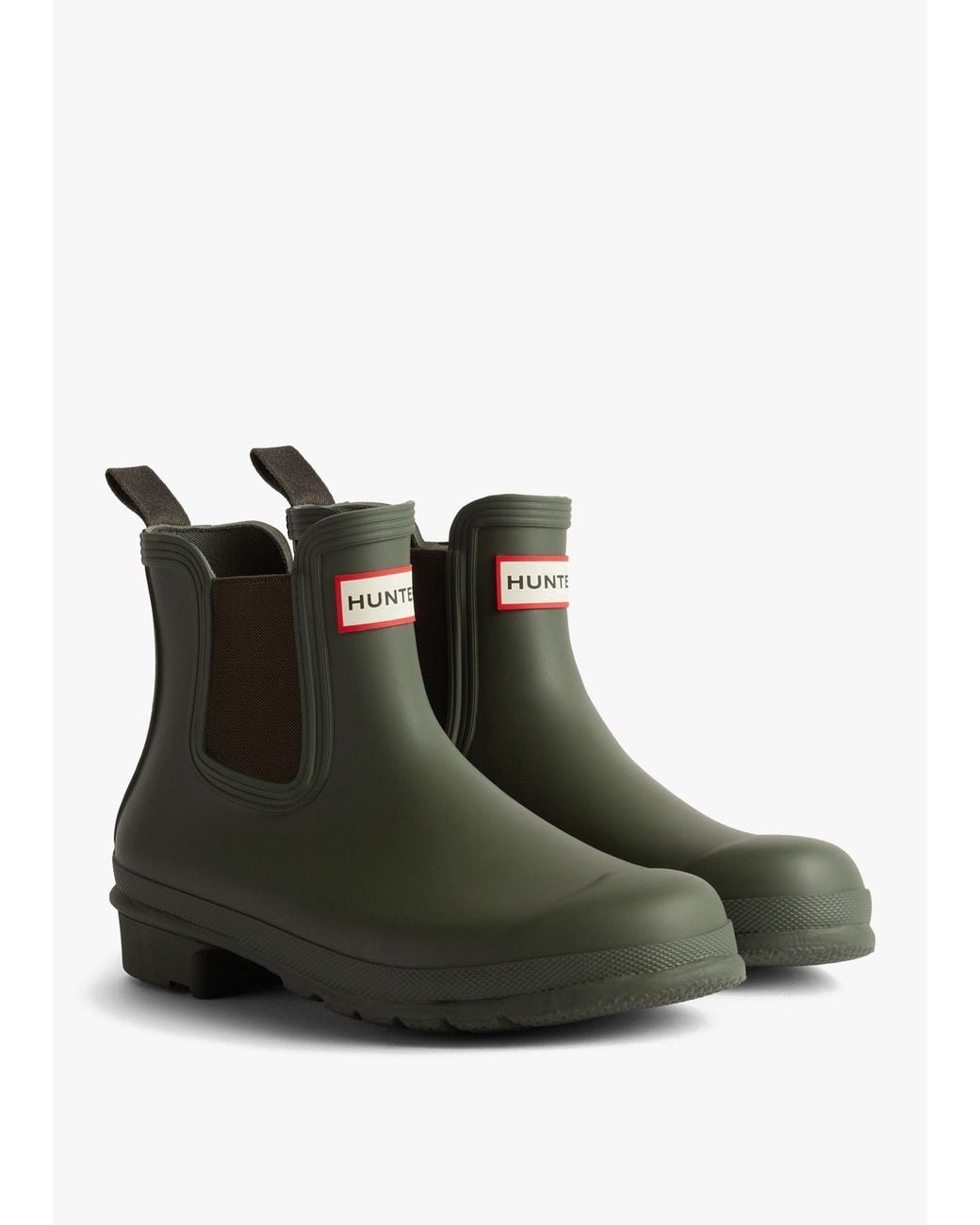 Hunter Green Original Dark Chelsea Rain Boots