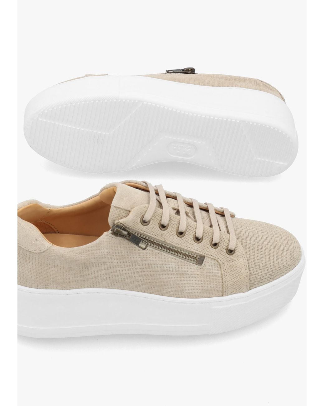 Daniel White Vippy Textured Suede Flatform Trainers