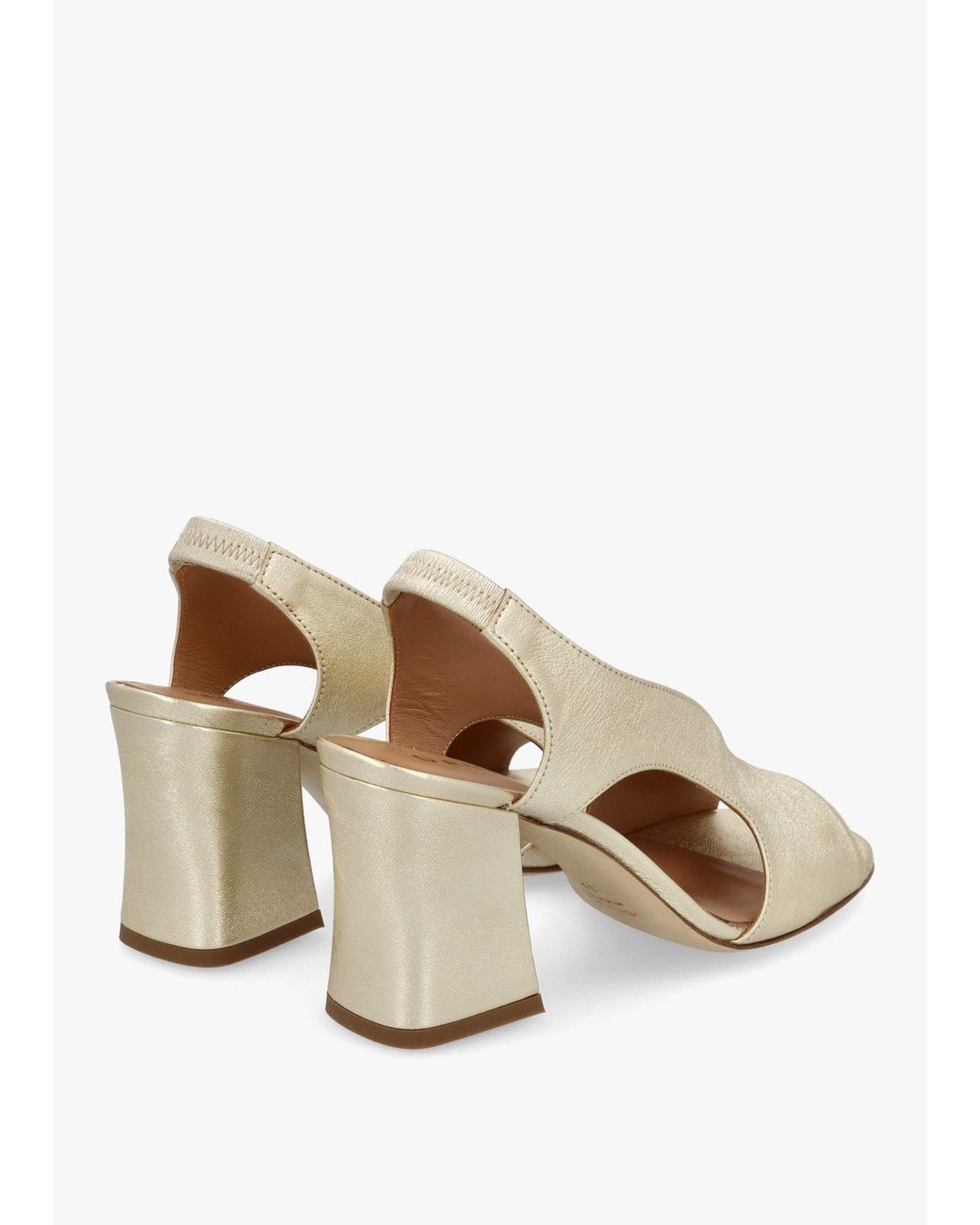 Daniel Natural Scoop Cut Away Shaped Heel Sandals