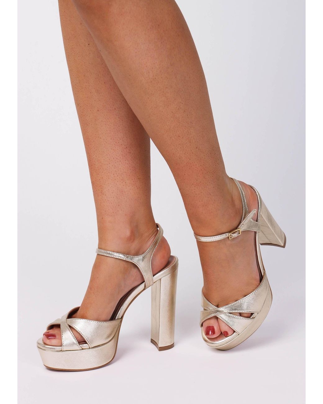 Daniel Metallic Avernew Platform Heeled Sandals