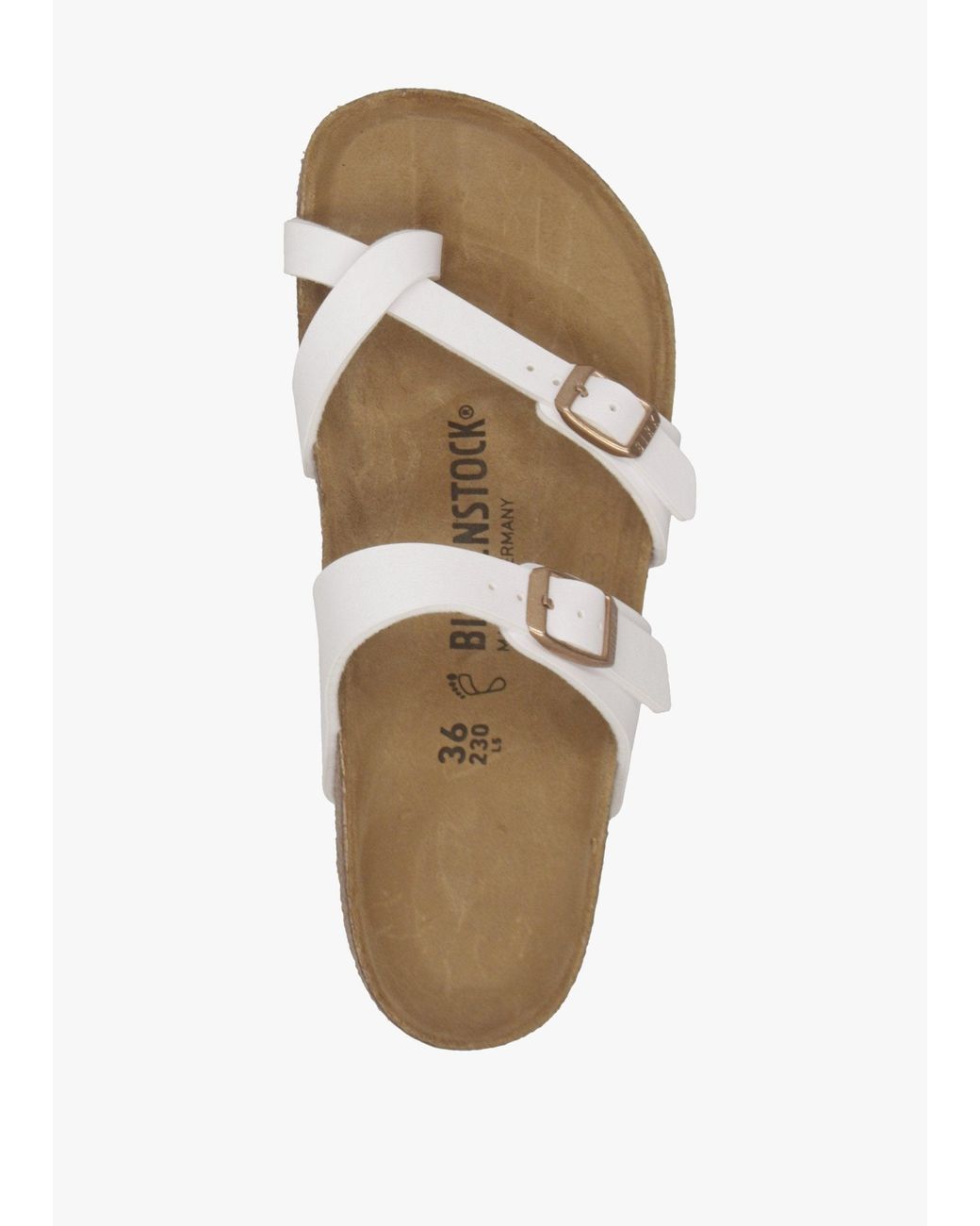Birkenstock White Mayari Birko-Flor Thong Sandals