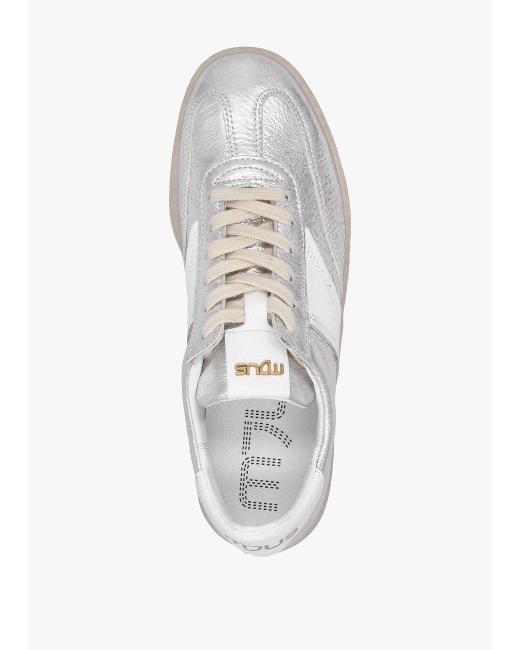 Mjus White Flash Metallic Leather Trainers