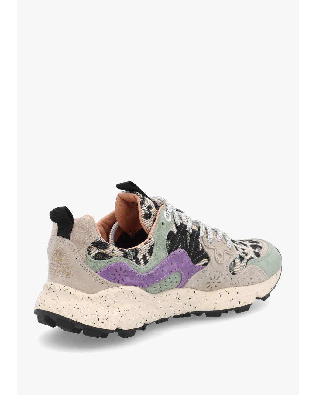 Flower Mountain White Yamano 3 Taupe Cipria Suede Trainers