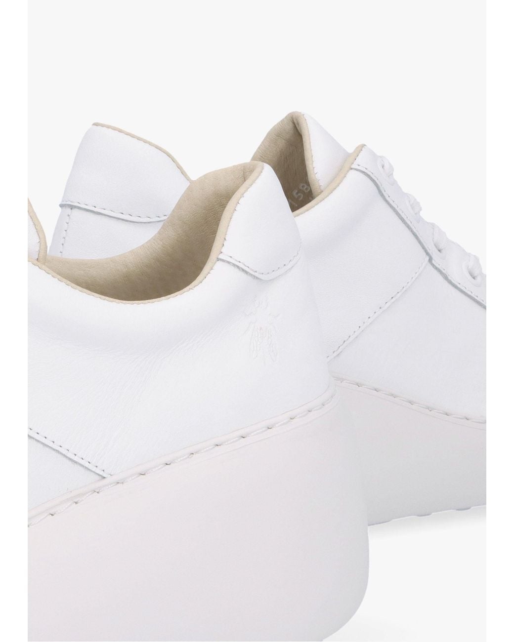 Fly London White Delf Ii Wedge Trainers