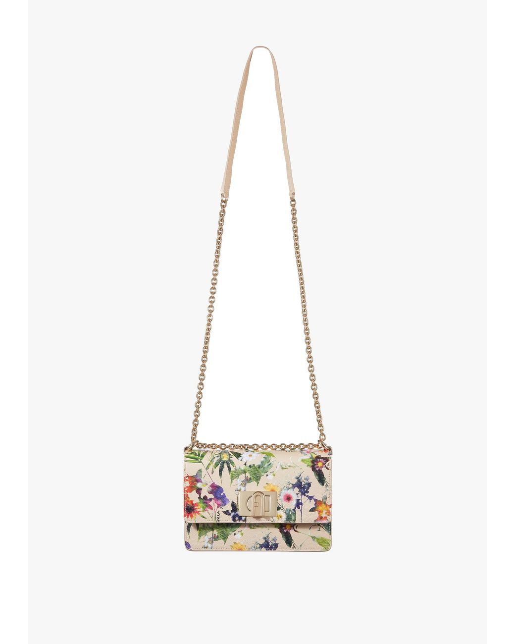 Furla Multicolor 1927 Floral Leather Mini Cross-Body Bag