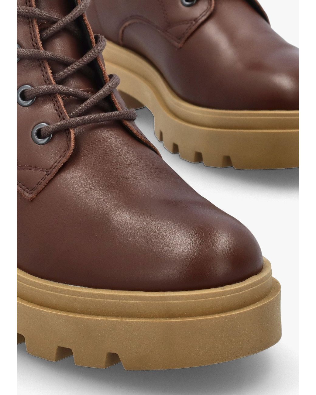 Fly London Brown Jacy Chocolate Leather Lace Up Ankle Boots