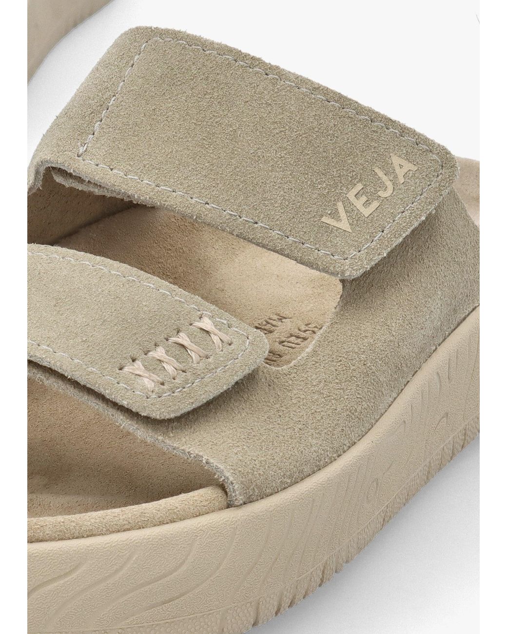 Veja White Etna Taupe Almond Suede Sandals