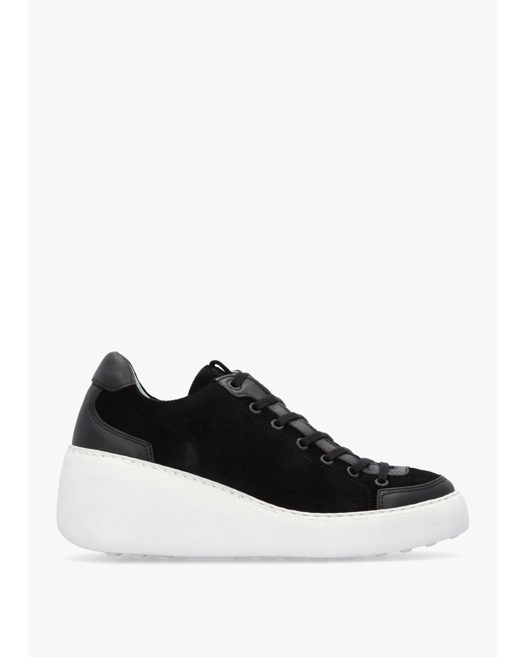 Fly London Black Dufy Wedge Trainers