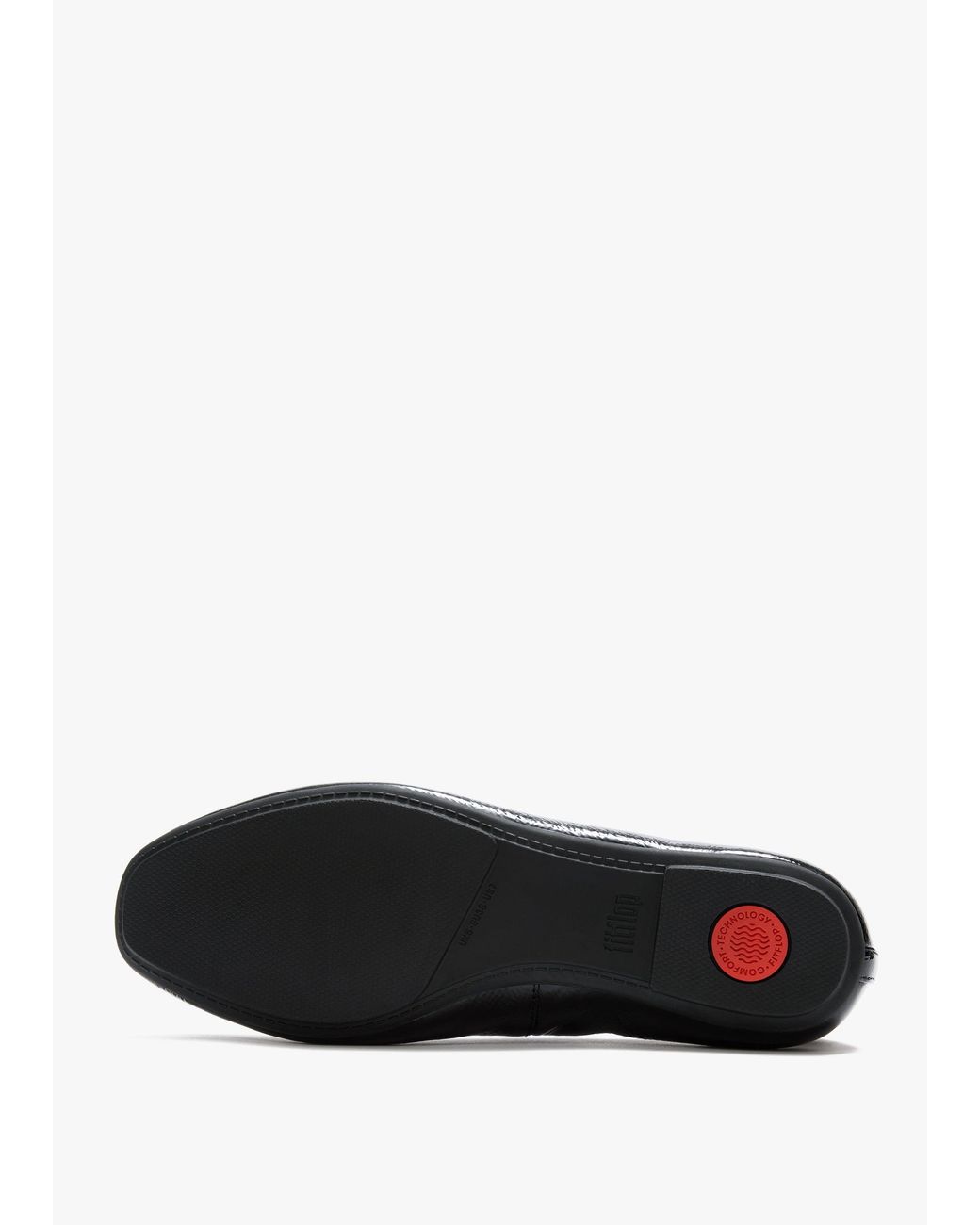 Fitflop Black Delicato Bow Leather Ballet Pumps