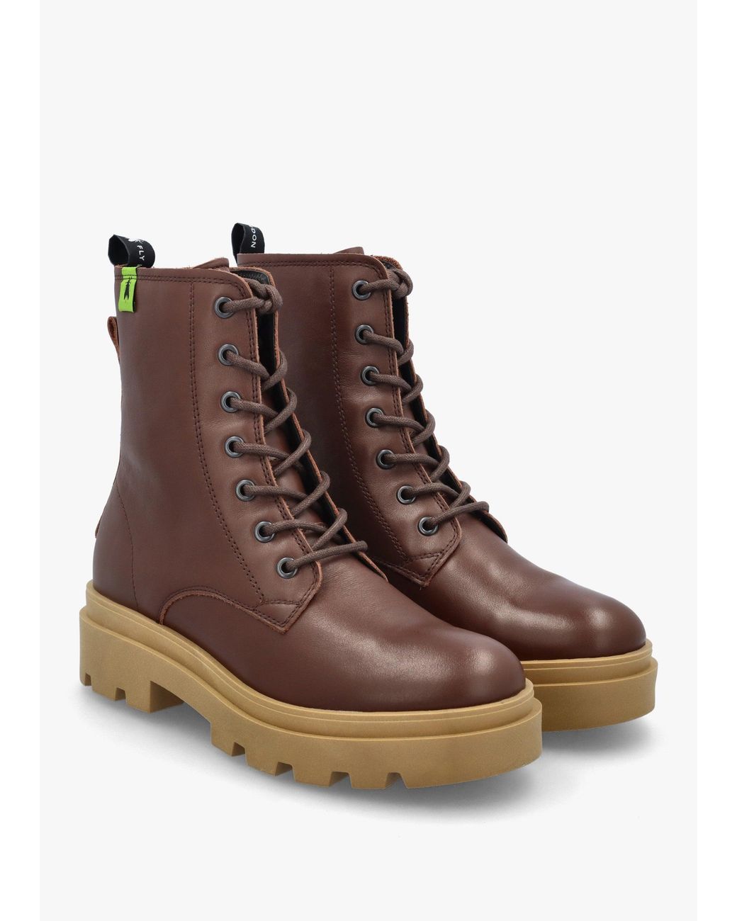 Fly London Brown Jacy Chocolate Leather Lace Up Ankle Boots
