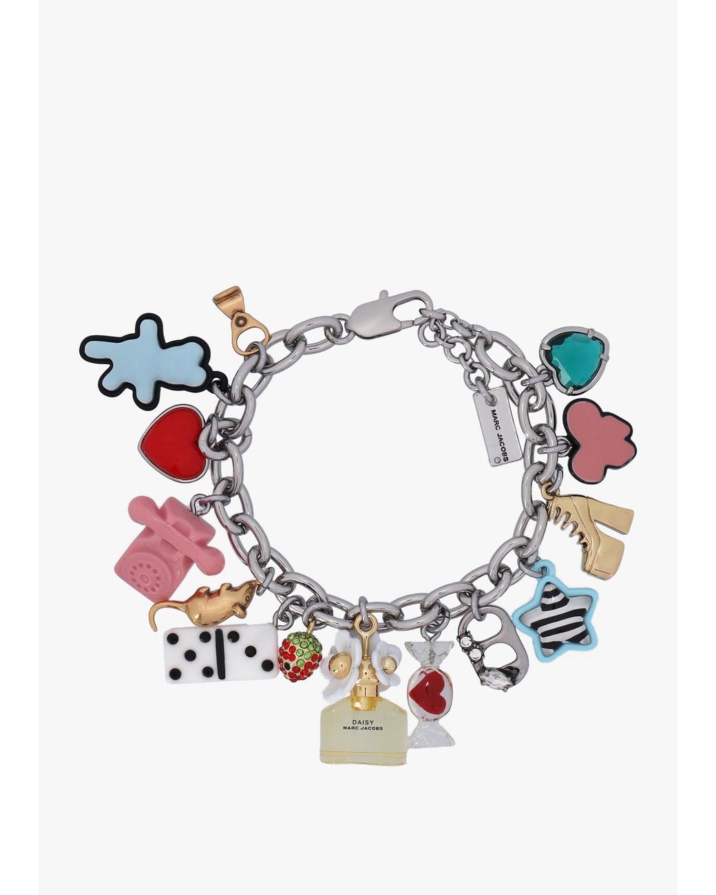 Marc Jacobs Pink The Sticker Charm Statement Multi Bracelet