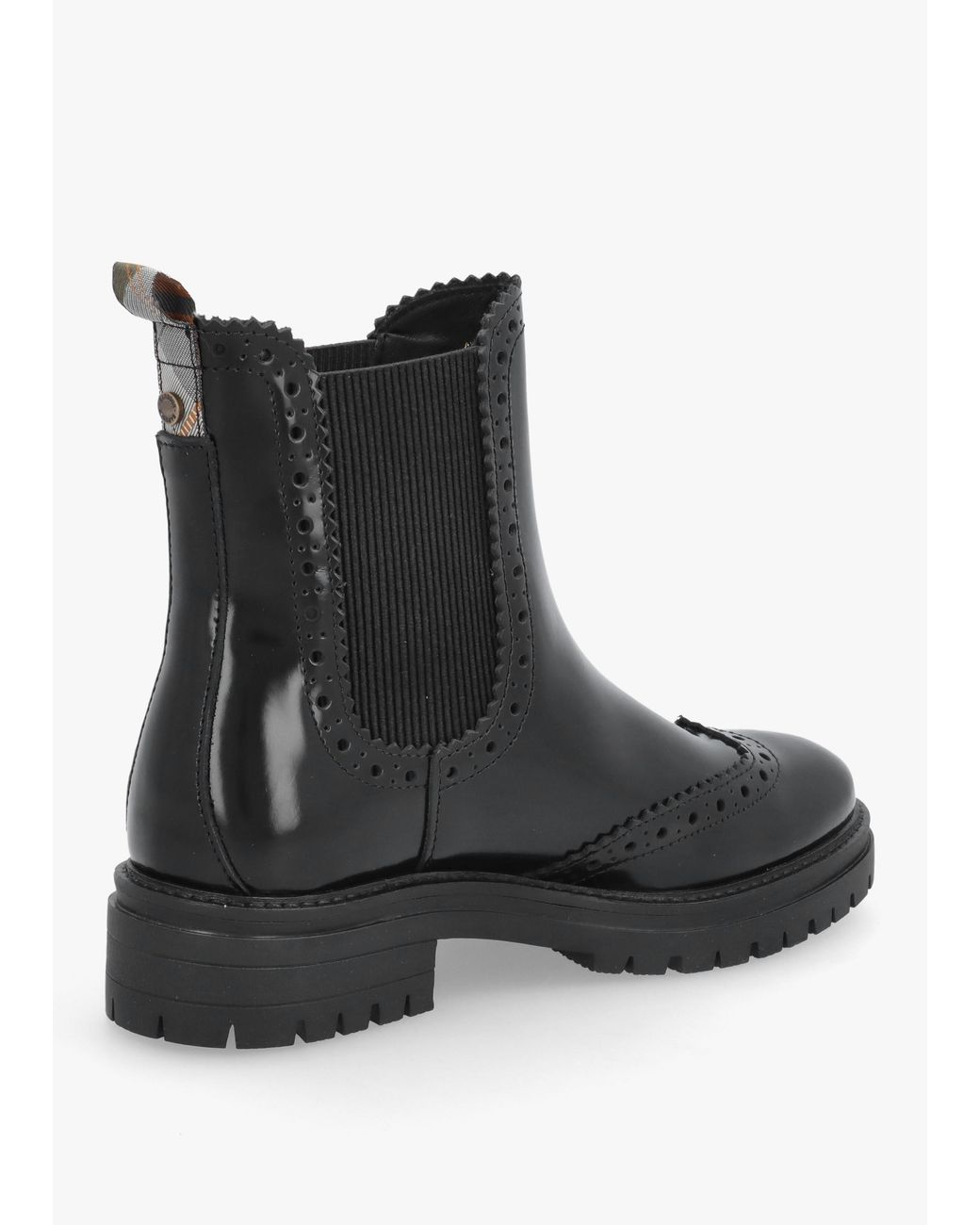 Barbour Black Fawne Leather Chelsea Boots