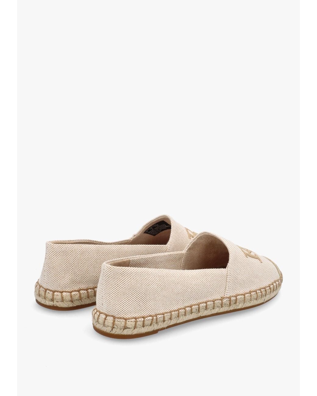 Ralph Lauren Cameryn Ii Natural Buff Canvas Espadrilles