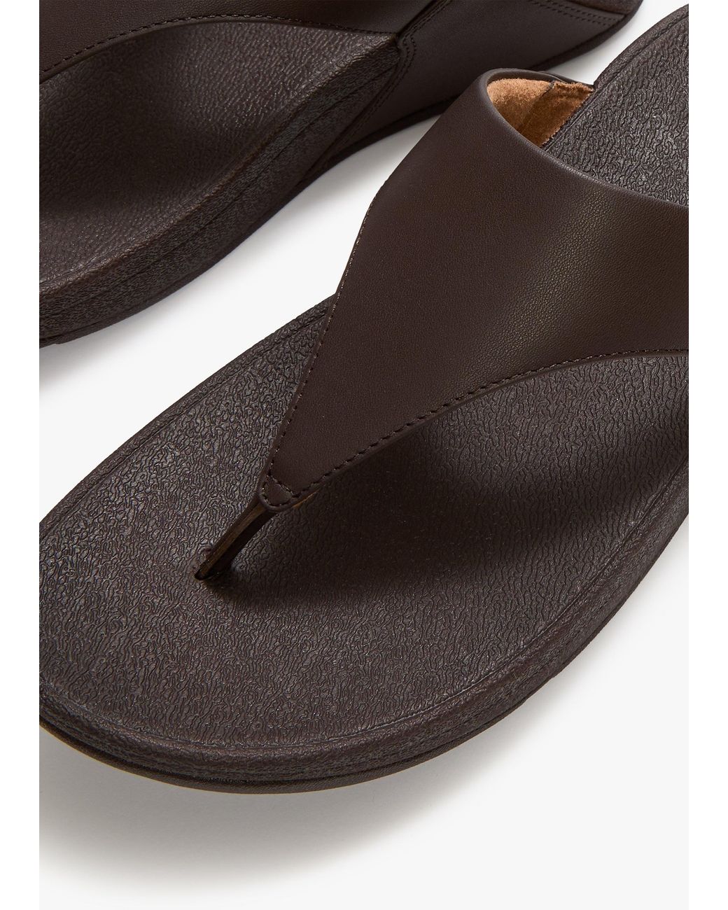 Fitflop Brown Lulu Chocolate Toe Post Sandals