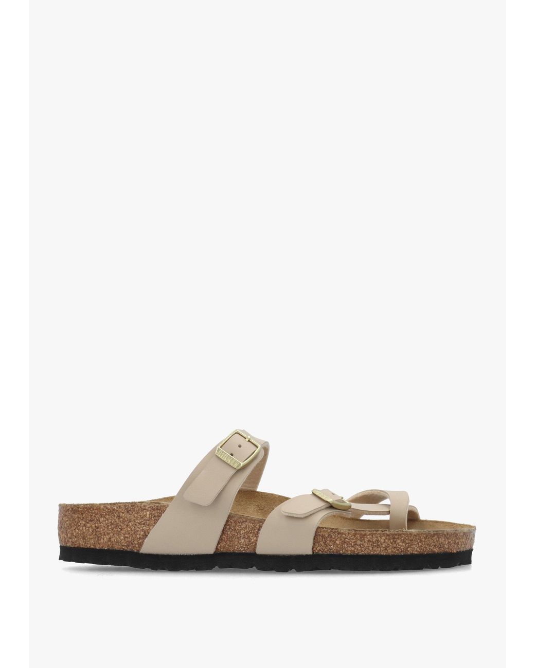 Birkenstock White Mayari Sandcastle Birko-Flor Thong Sandals