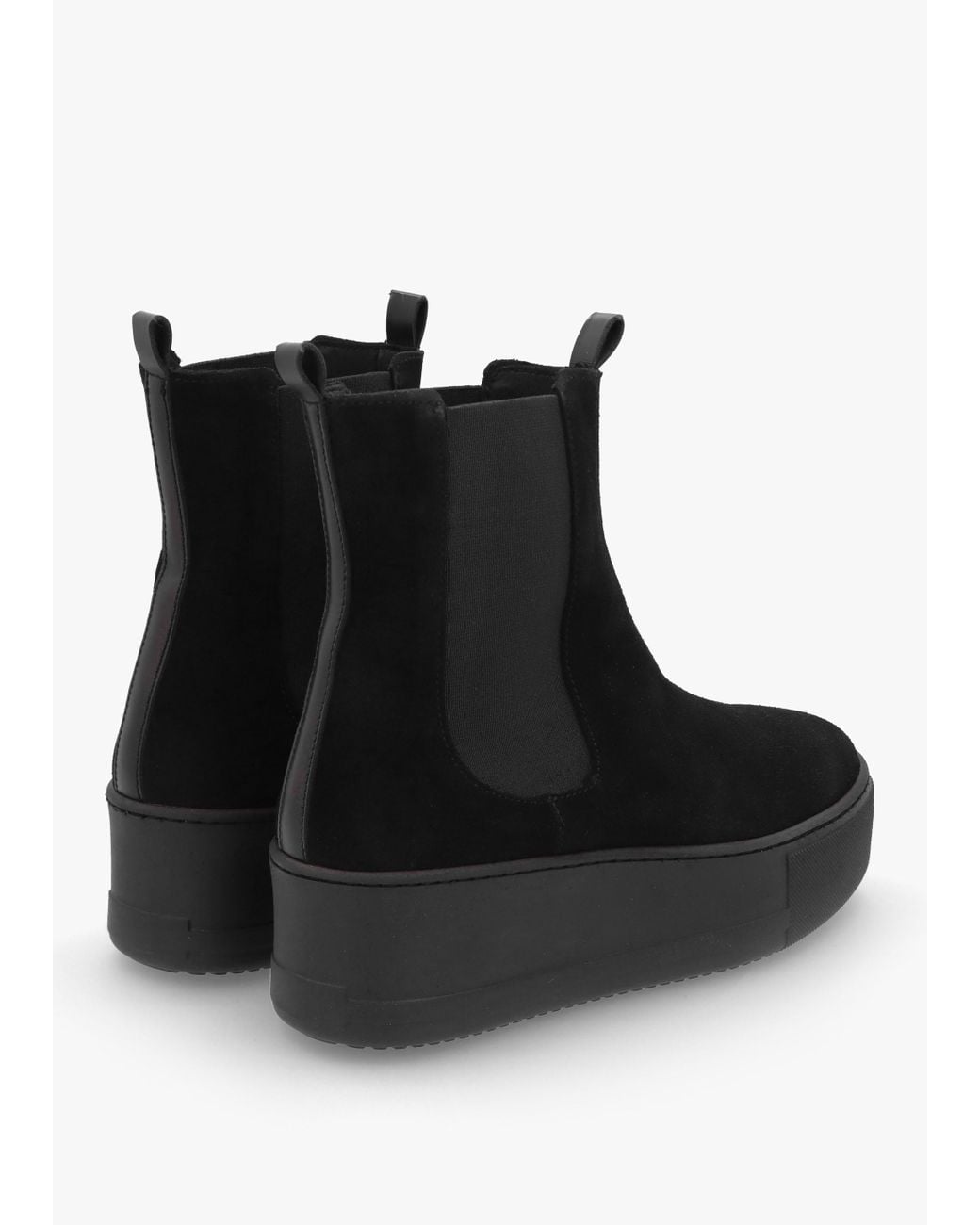 Daniel Tred Black Suede Flatform Chelsea Boots